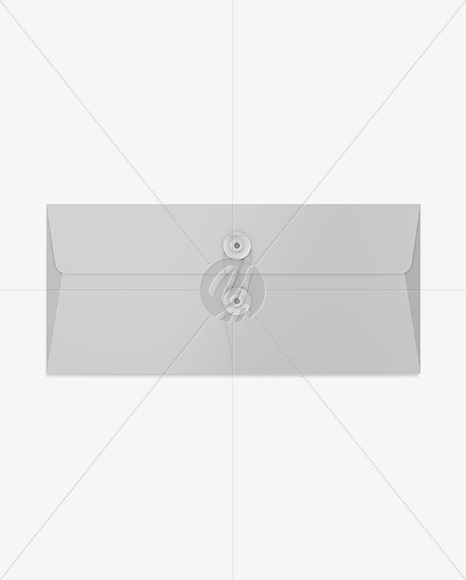 Paper Envelope With String Closure Mockup