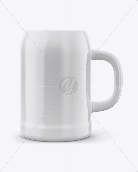 Glossy Stein Beer Mug Mockup