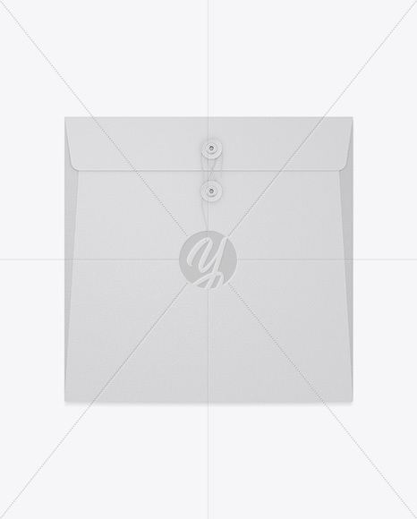 Textured Envelope With String Closure Mockup