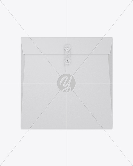 Textured Envelope With String Closure Mockup