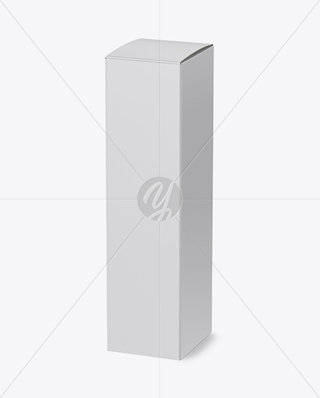 Paper Box Mockup - Half Side View (High-Angle Shot)