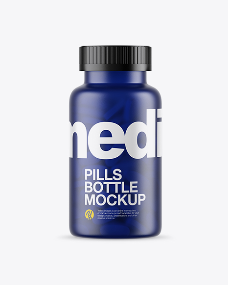 Frosted Blue Pills Bottle Mockup - Blue+Bottle+With+Pills+Mockup+Exclusive+Mockups