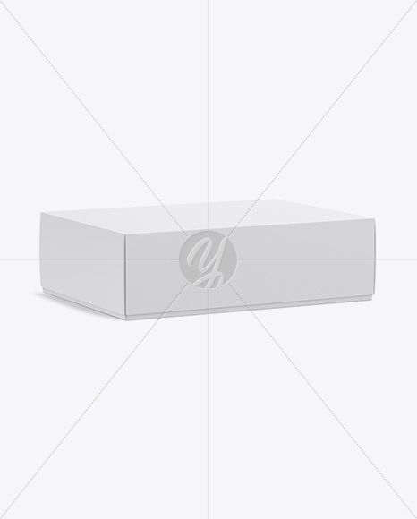 Paper Box Mockup - Half Side View (High-Angle Shot)