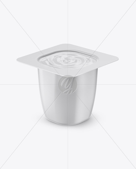 Opened Plastic Cup Mockup - Half Side View