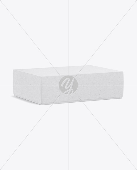 Textured Box Mockup - Half Side View (High-Angle Shot)