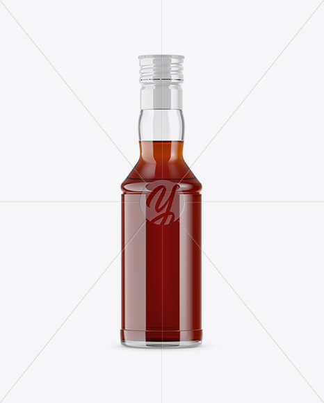 Clear Glass Nut Syrup Bottle Mockup - Free Download Images High Quality