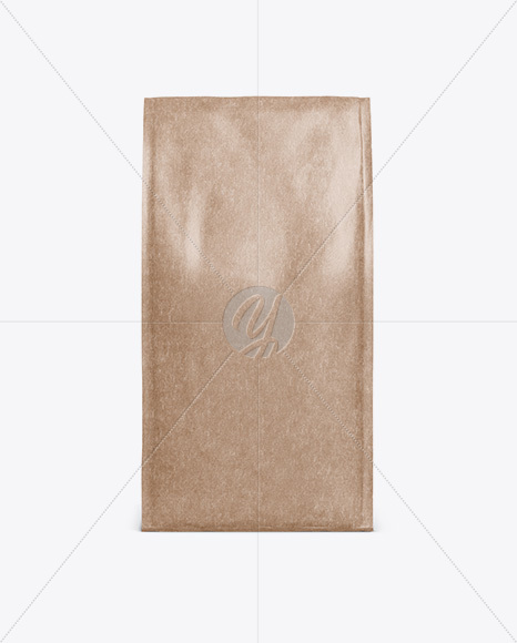 Kraft Paper Coffee Bag Mockup - Front View