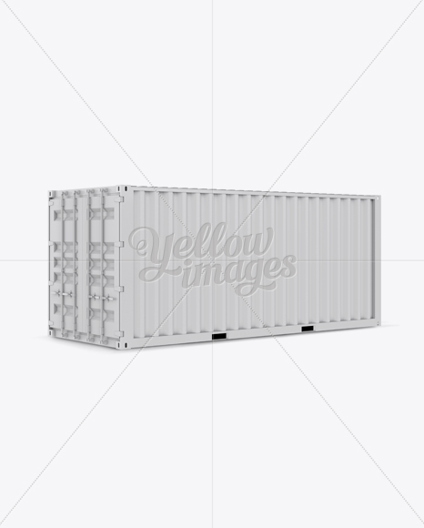 20F Shipping Container Mockup - Halfside View