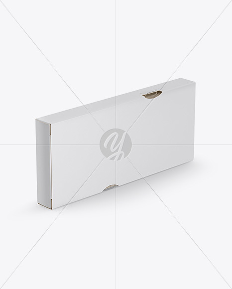 Paper Box Mockup - Half Side View (High-Angle Shot)