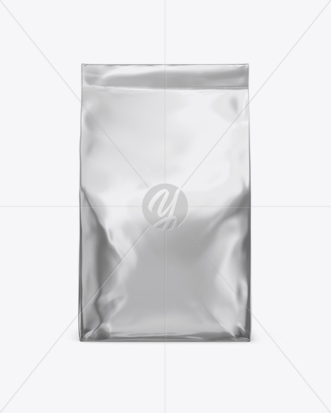 Stitched Metallic Bag Mockup - Front View