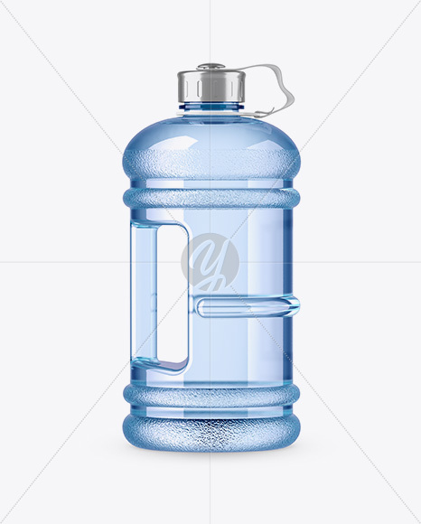 2.2l Gym Water Bottle Mockup - Side View