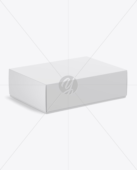 Paper Box Mockup - Half Side View (High-Angle Shot)