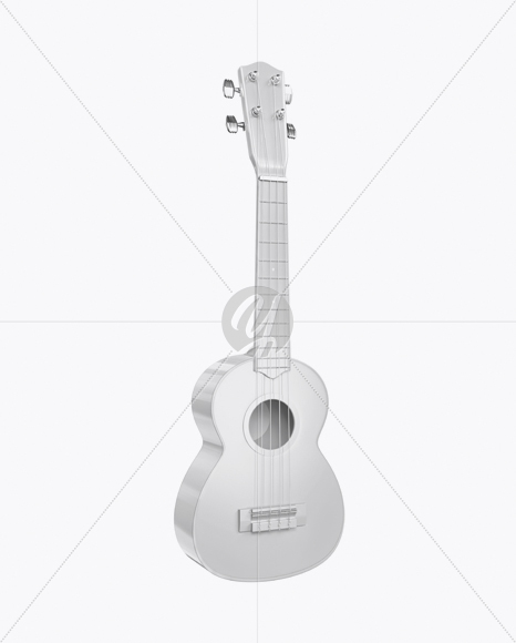 Ukulele Mockup - Half Side View