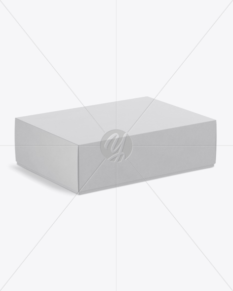 Textured Kraft Box Mockup - Half Side View (High-Angle Shot)