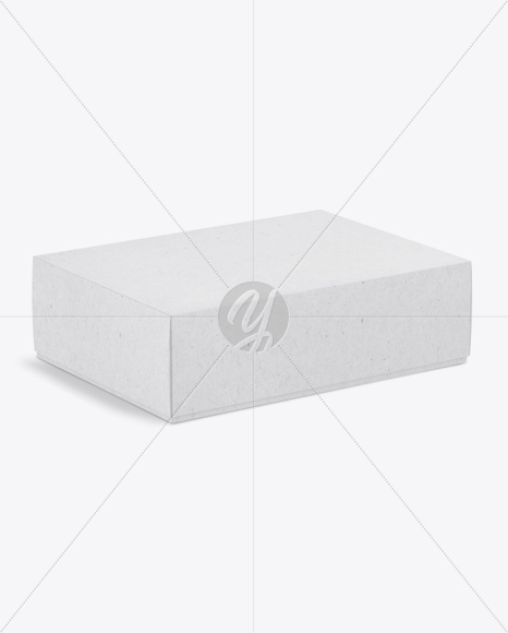 Textured Box Mockup - Half Side View (High-Angle Shot)