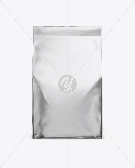 Stitched Matte Metallic Bag Mockup - Front View