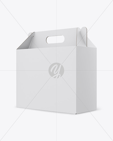 Paper Box Mockup - Half Side View