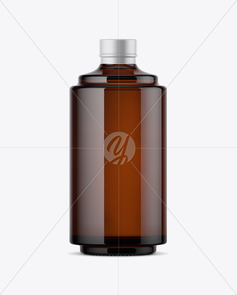 Amber Glass Bottle Mockup Amber Glass Bottle Mockup