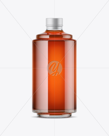 Glass Bottle W/ Cognac Mockup