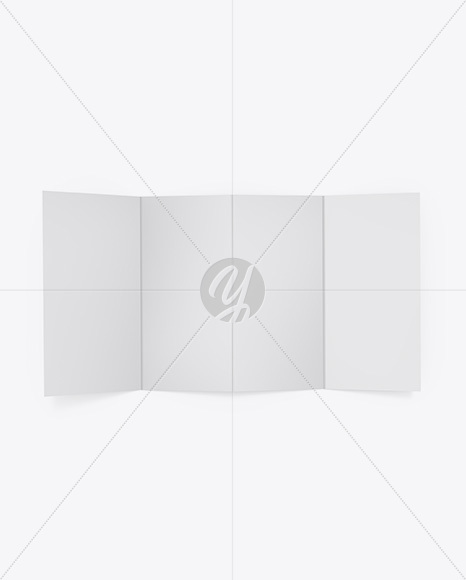 Glossy Paper Brochure Mockup - Top View