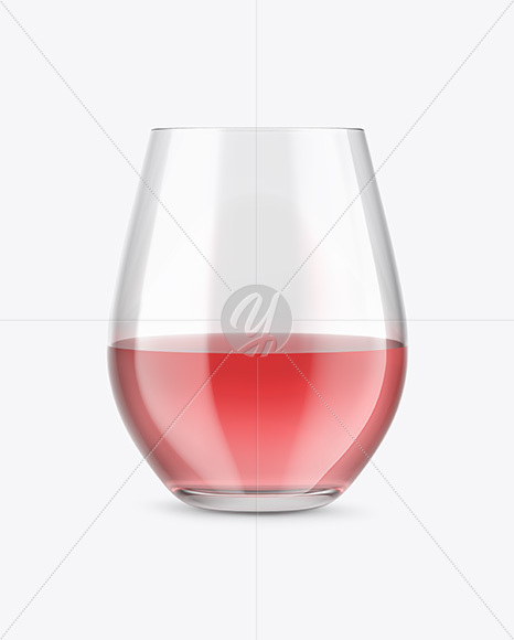 Pink Wine Glass Mockup