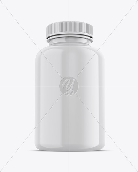 Glossy Plastic Protein Jar Mockup - Hero Shot