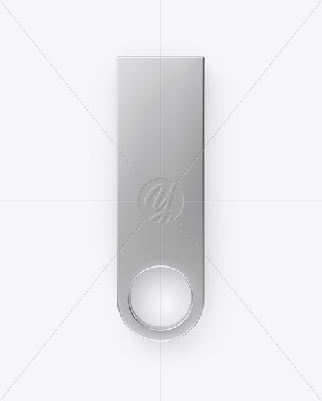 Aluminium Flash Drive Mockup - Top View