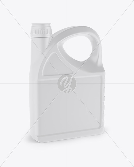 Matte Plastic Jerry Can Mockup - Half Side View