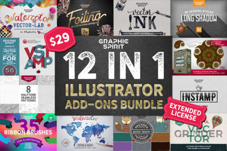 12 in 1 ILLUSTRATOR Bundle SALE - Pattern bundle