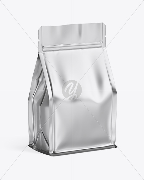 Metallic Food Bag Mockup - Half Side View