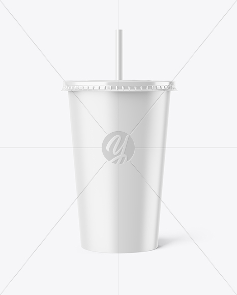 Matte Plastic Soda Cup Mockup - Front View - Free Download Images High