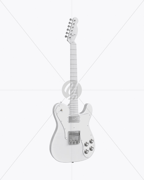 Electric Guitar Mockup - Half Side View