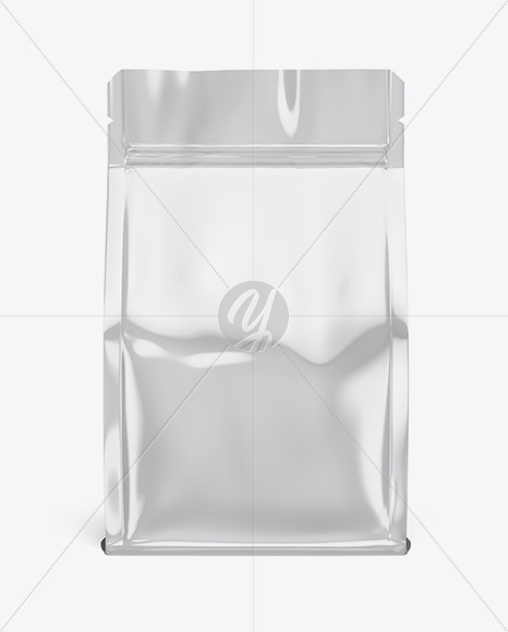 Glossy Food Bag Mockup - Front View