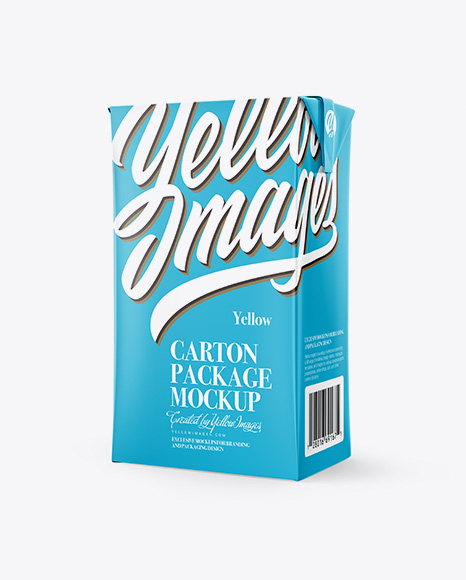 250g Carton Package Mockup - Half Side View