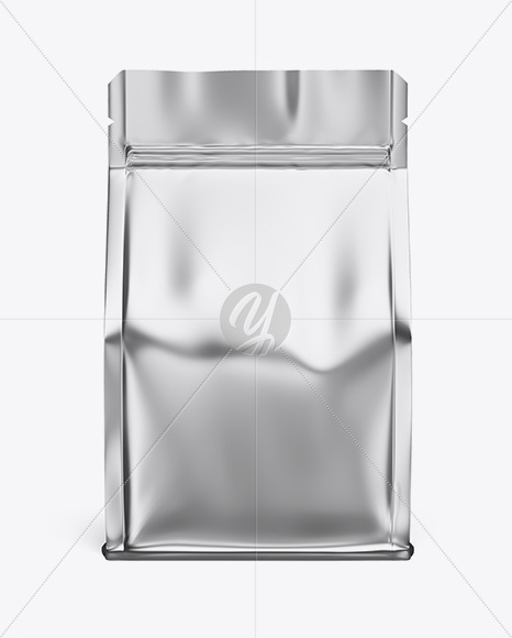 Metallic Food Bag Mockup - Front View