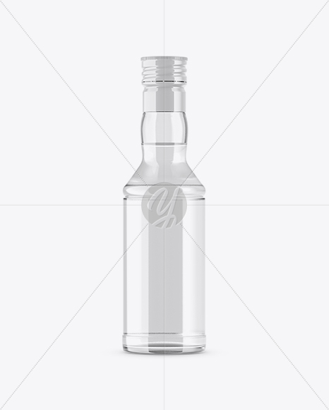 Clear Glass Water Bottle Mockup