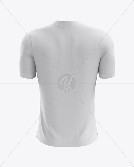 Men’s Soccer V-Neck Jersey mockup (Back View)