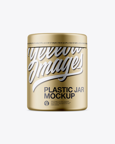 Matte Metallic Plastic Jar Mockup