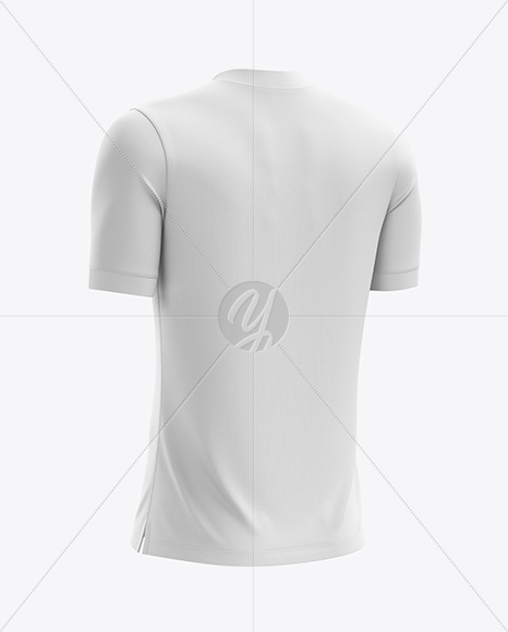 Men’s Soccer V-Neck Jersey mockup (Back Half Side View)
