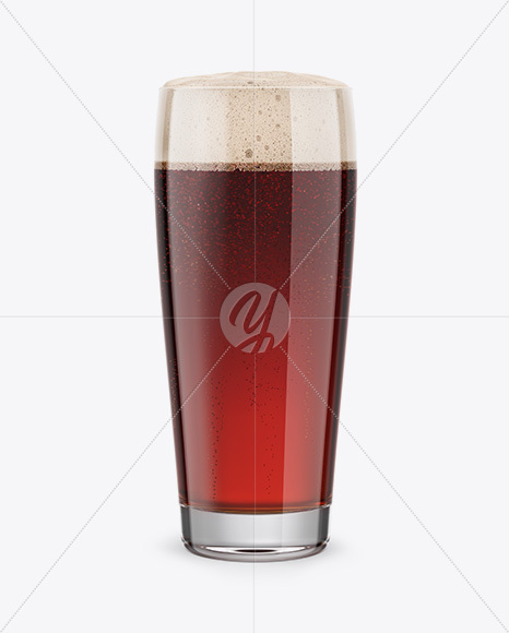 Willi Becher Glass With Red Ale Mockup