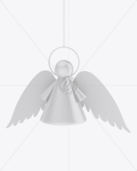 Glossy Christmas Angel Toy Mockup