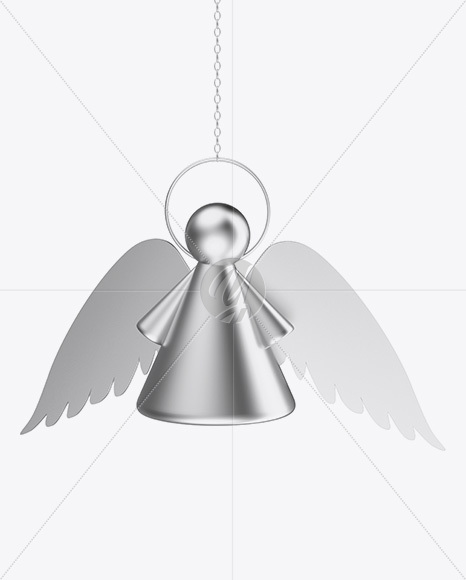 Metallic Christmas Angel Toy Mockup