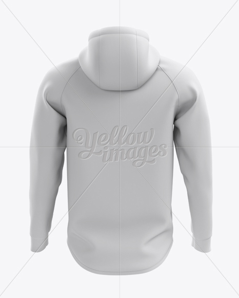 Men’s Pullover Hoodie Mockup (Back View)