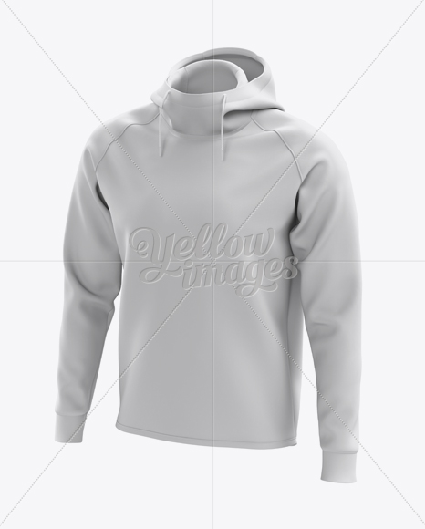 Men’s Pullover Hoodie Mockup (Half Side View)