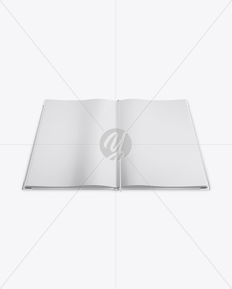 Opened Book Mockup - High-Angle Shot