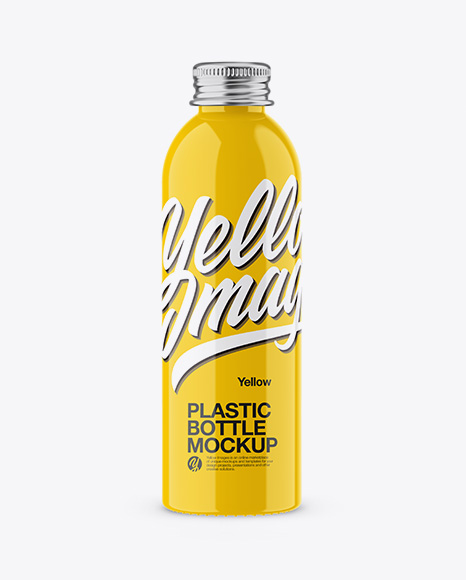 Glossy Plastic Bottle Mockup