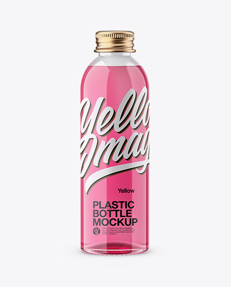 Clear Bottle with Transparent Liquid Mockup - Transparent+liquid