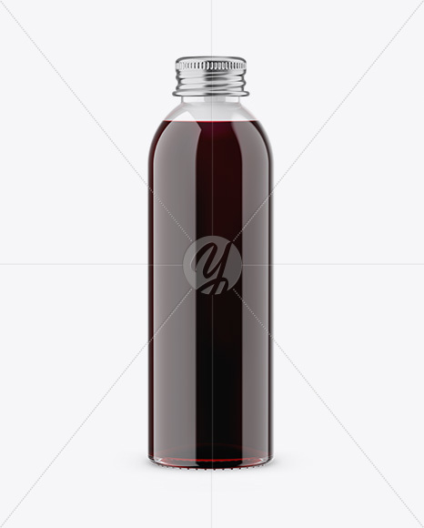 Clear Bottle with Dark Liquid Mockup