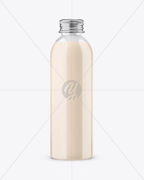 Clear Bottle with Liquid Mockup