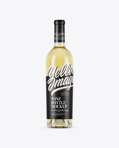 750ml Clear Glass White Wine Bottle Mockup - 750ml+Blue+Glass+White+Wine+Bottle+Mockup+In+Packaging+Mockups+On